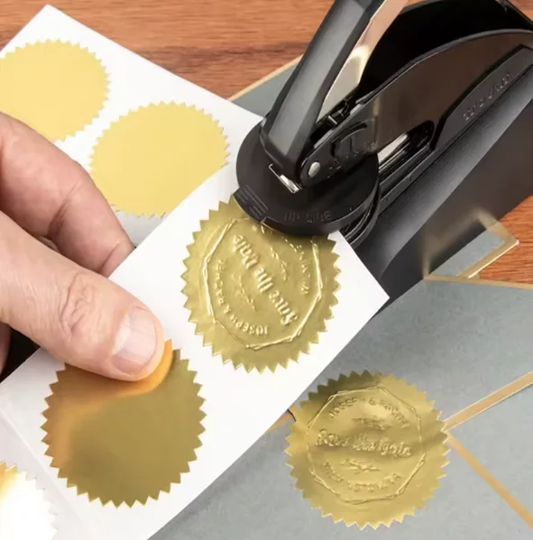 Custom High Quality Stickers The Special Texture Embossed Self Adhesive Packaging Labels Stickers for Packaging