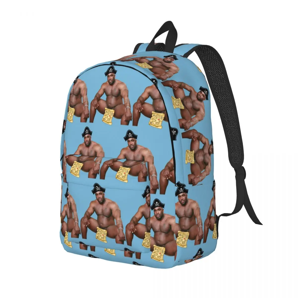 Wood Sitting On Bed Barry Wood Black Guy Meme Backpack Daypack Kids BookBag School Bag Shoulder Bags for Men Women