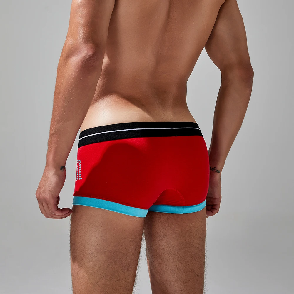 SEOBEAN Men's Low Waist Ice Silk Underwear Solid Color Half Hollow Flat Corner Briefs Youth Sexy Student New Style