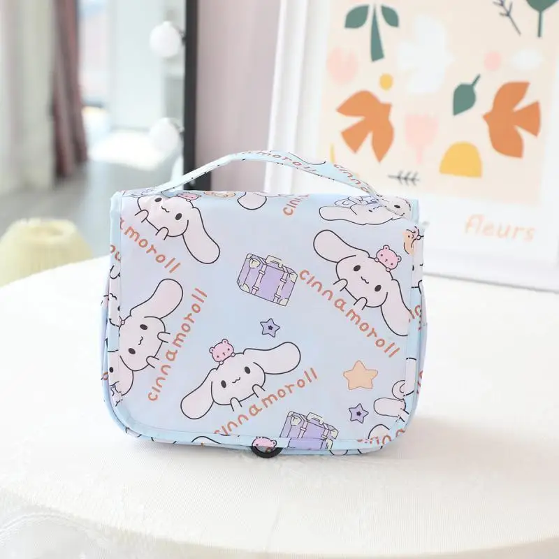 Hello Kitty Sanrio Makeup Bag Kuromi My Melody Cinnamoroll Kawaii Large Capacity Portable Travel Wash Storage Bag Cartoon Gift