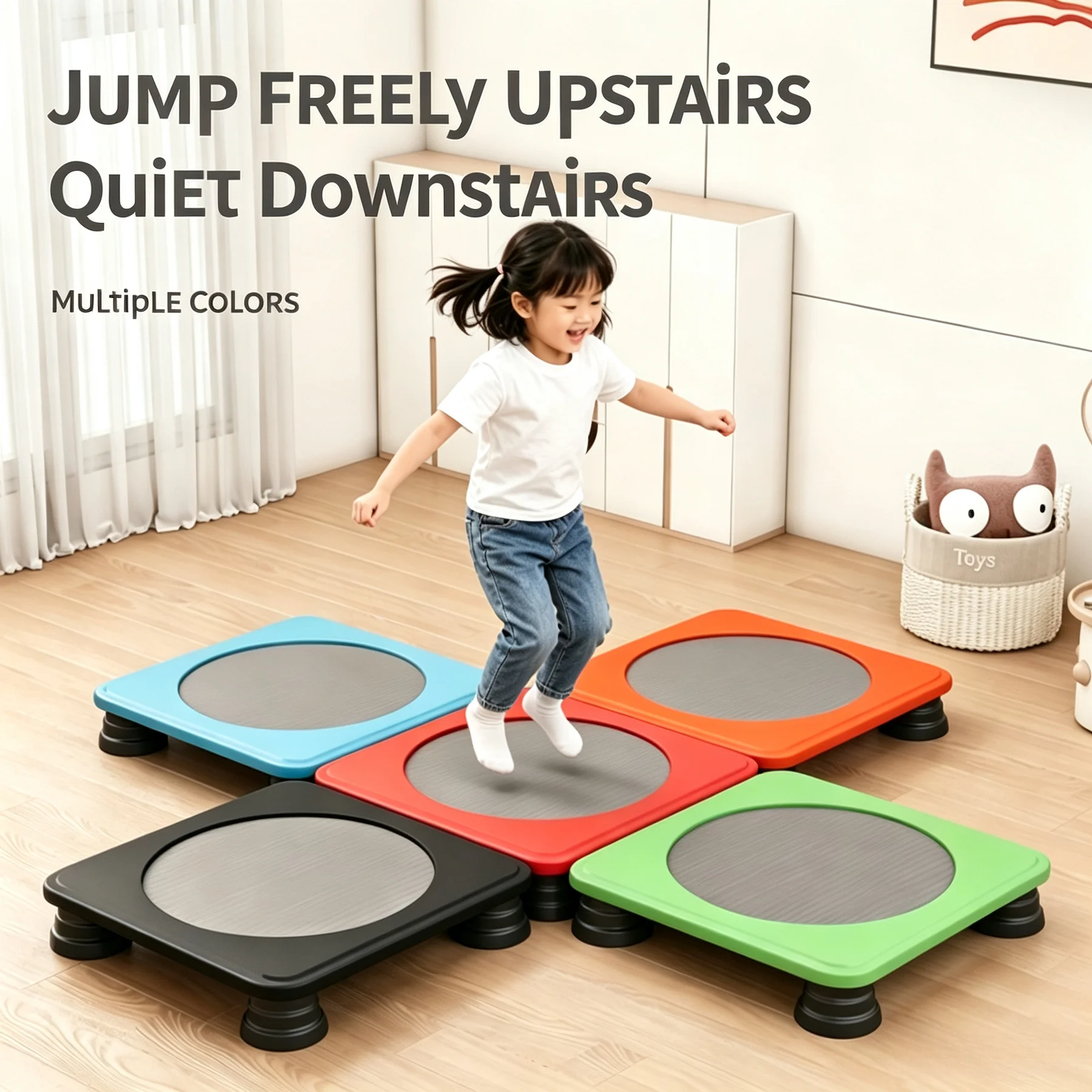 Trampoline pour enfants à usage domestique, équipement de fitness pliable, lit de saut pour l'entraînement