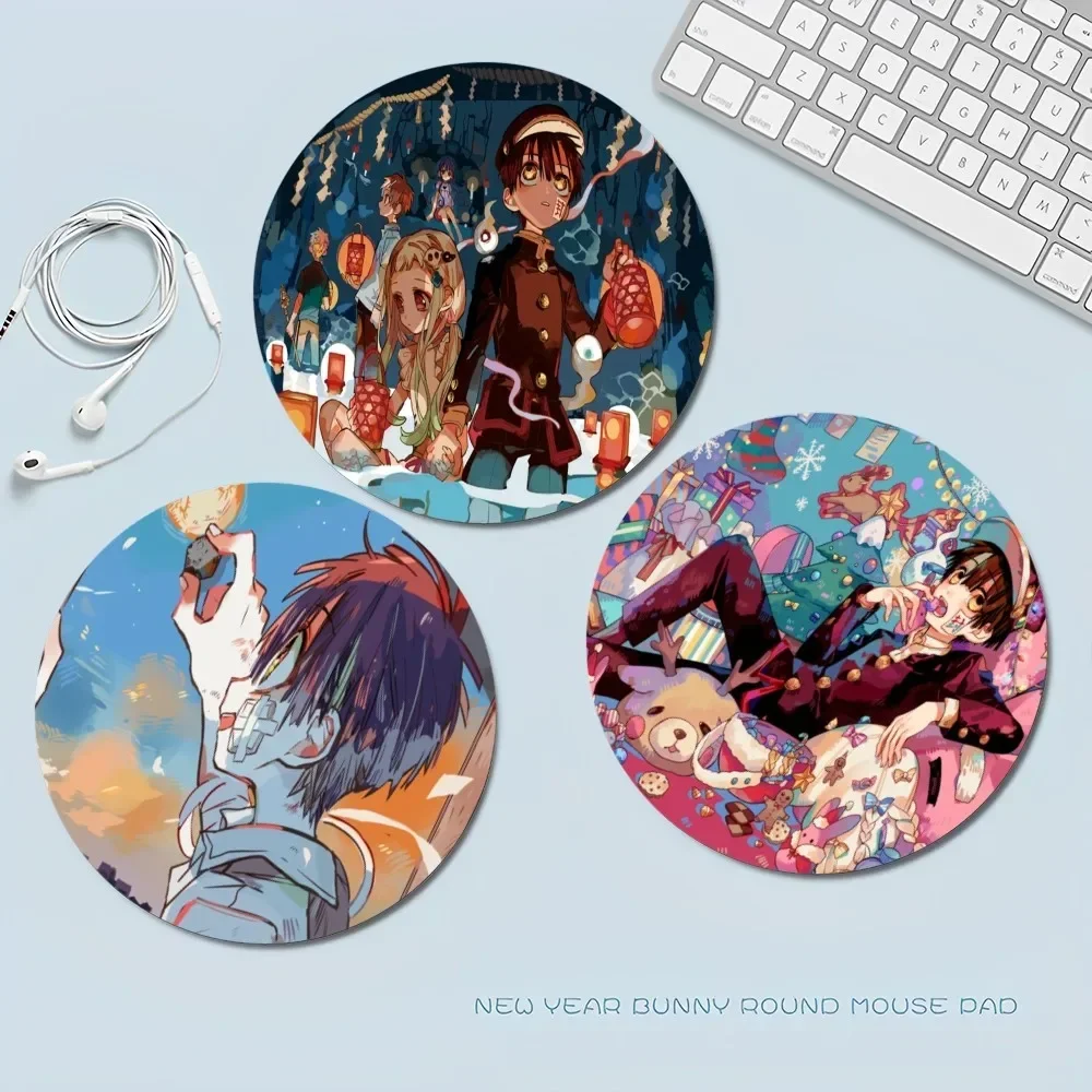 Toilet bound Hanako Kun Anime DIY Round Promotion Table Mat Student Mousepad Computer Keyboard Pad Games Pad for Gamer Mousemat