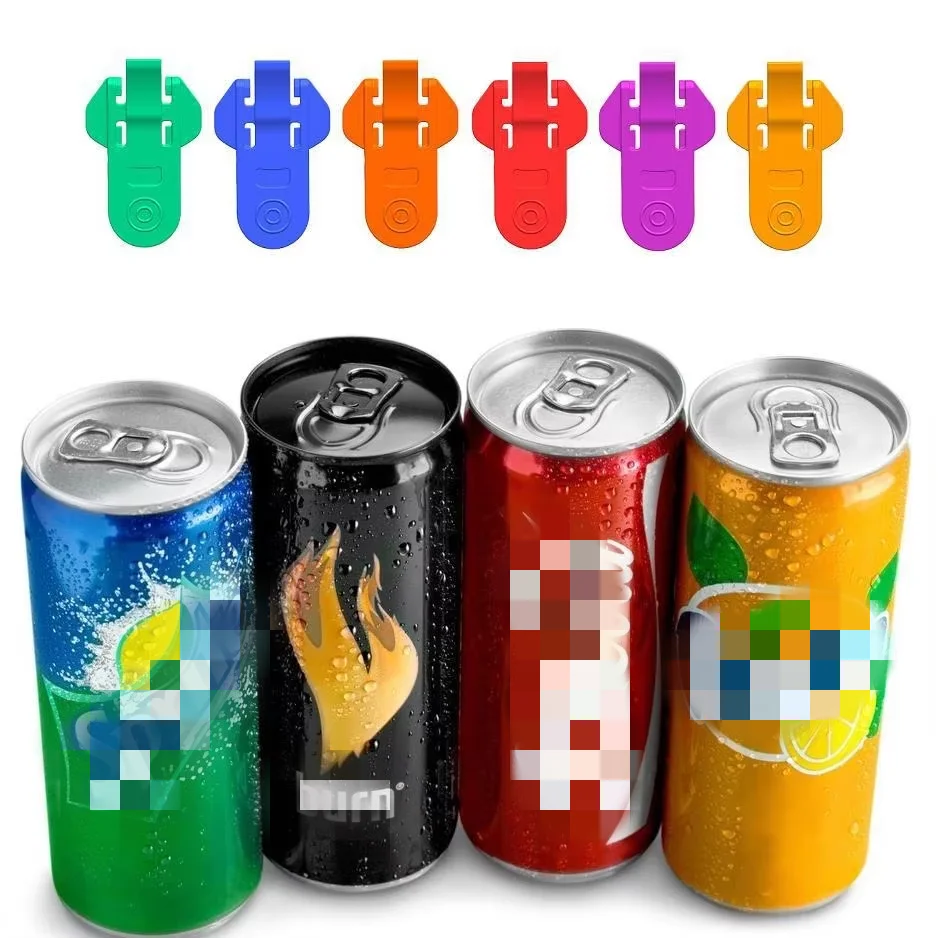 6pcs Sodas Can Opener Manual Reusable Opener for Coke Beer Soda Drink Aluminum Beverage Can Top Ring Opener Tools Easy to Use