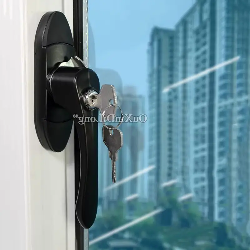 

2 шт., тяжелые замки с крючками для раздвижных дверей, алюминиевые, пластиковые, стальные противоугонные оконные замки, защелки, защитный замок для безопасности ребенка