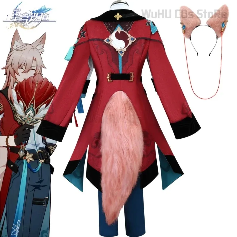 게임 혼카이 스타 레일 Jiaoqiu 코스프레 의상 테일 애니메이션 역할 놀이 카니발 파티 코믹 콘 애니메이션 소품 슈트;6,r'8;p'