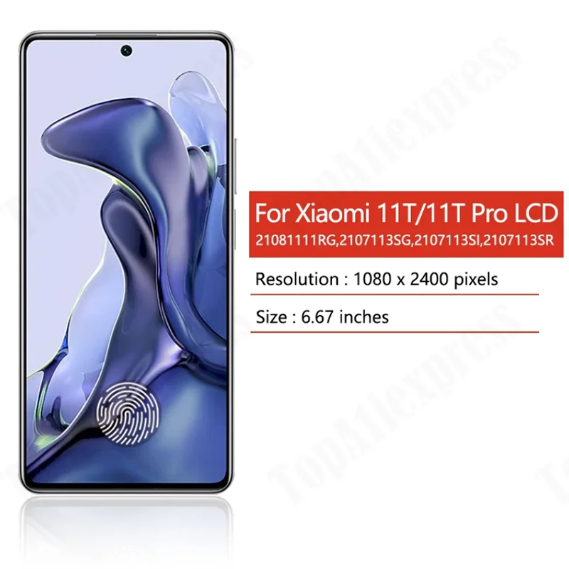 Original AMOLED For Xiaomi Mi 11T 11T Pro 21081111RG 2107113SI