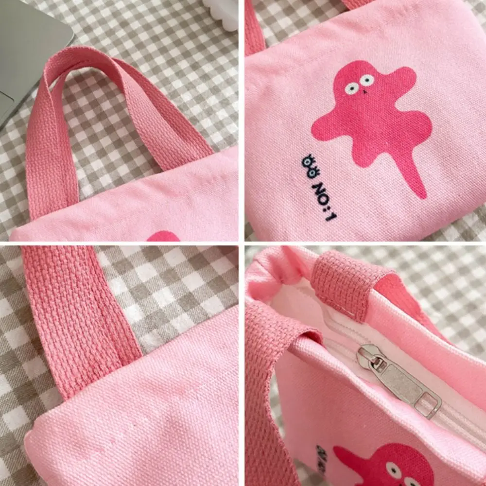 New Mini Canvas Bag Cartoon Women's Handbag Korean Style Small Bags Cute Hand Lunch Bag Casual Tote Bags Hand Snack Bag - Image 5