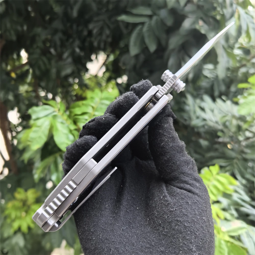 جيب سكين للفرد دمشق شفرة فولاذية أسود تيماسك مقبض التخييم في الهواء الطلق بقاء سكين صيد EDC أداة الدفاع