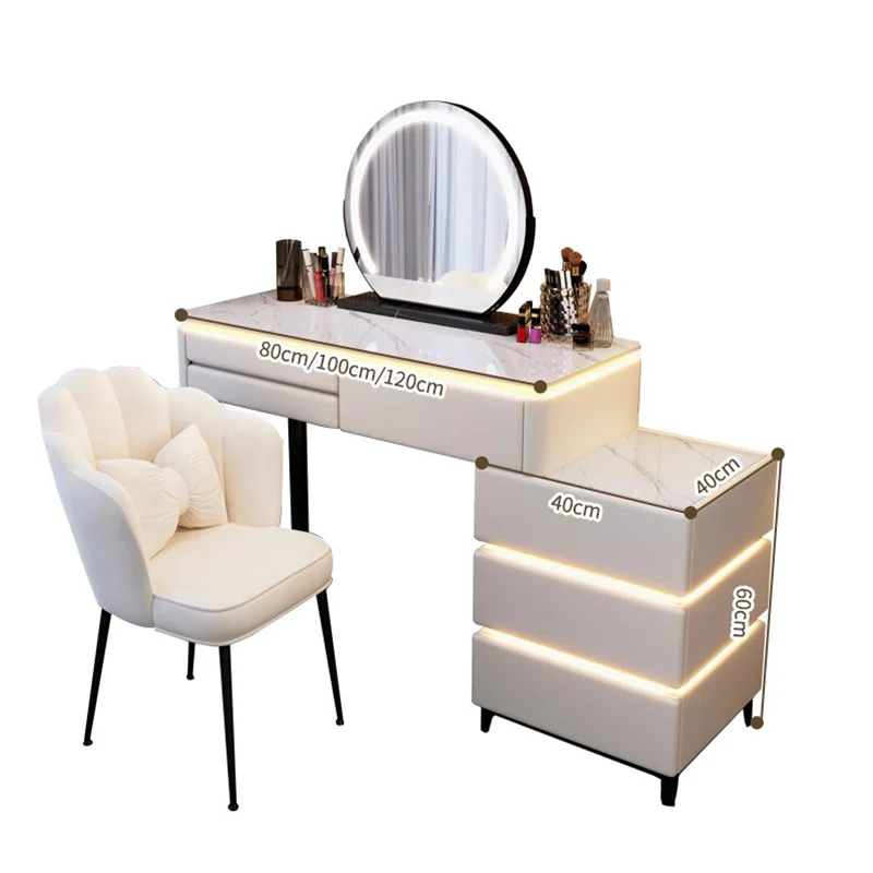 Modern Dresser Makeup Tables Vanity Mirror Led Drawer Makeup toletta Luxury Tavoli Da rucco mobili per camera Da letto LJ50DT