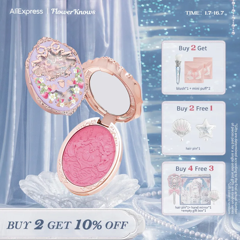 

Flower Knows Strawberry Rococo Series Embossed Blush