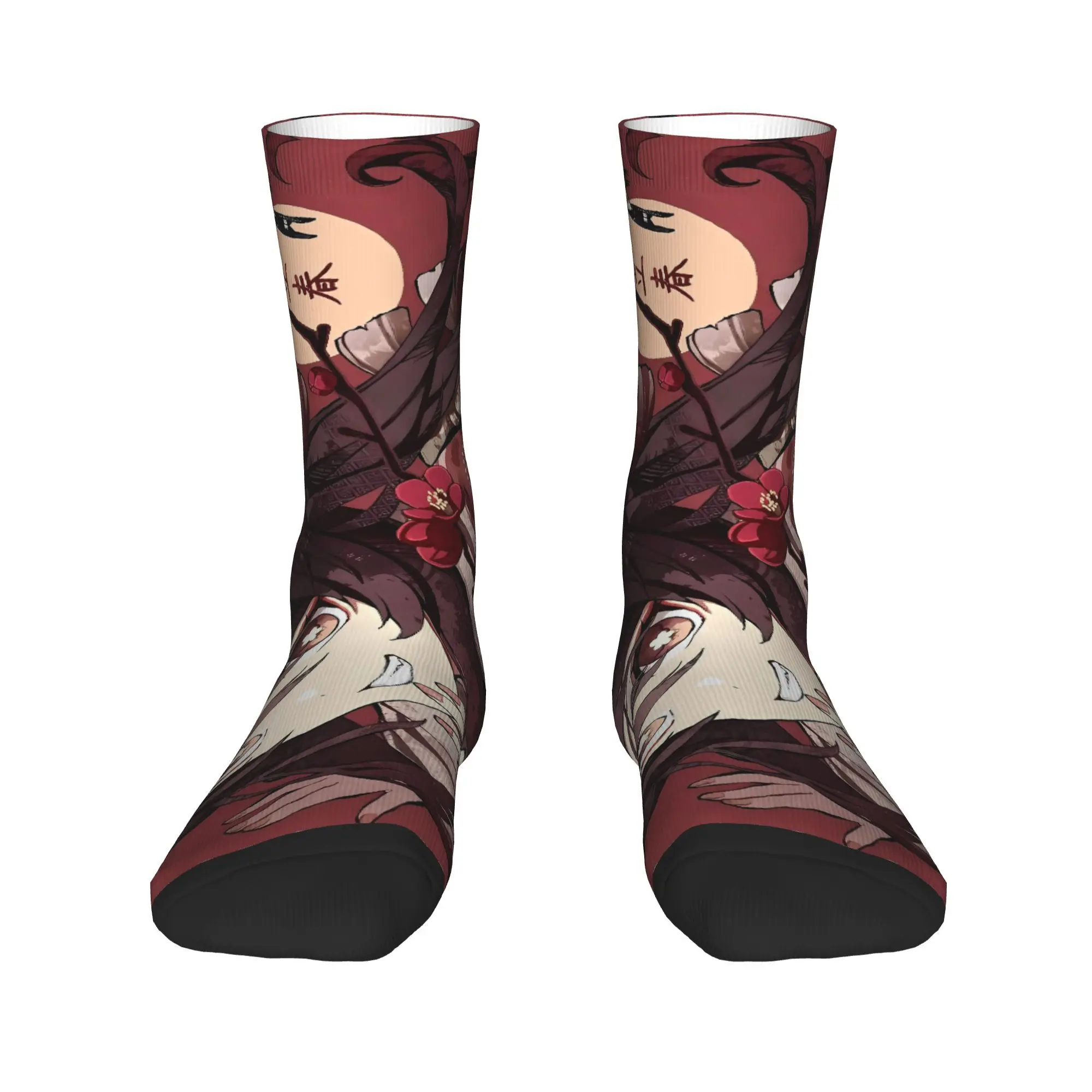 أنيمي لعبة Genshin تأثير جوارب أنيقة الجوارب للجنسين الرجال الجوارب الناعمة الشتاء سكيت الرسم المضادة للانزلاق الجوارب هدية عيد ميلاد