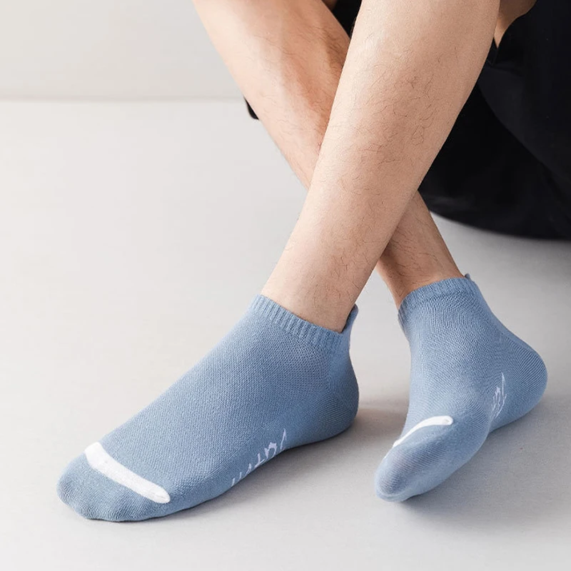جوارب قطنية قصيرة للرجال ، جوارب رياضية ، ألوان زاهية ، كاحل ، لا عرض ، تنفس ، ركض ، موضة ، 5 أزواج ، 10 أزواج #6