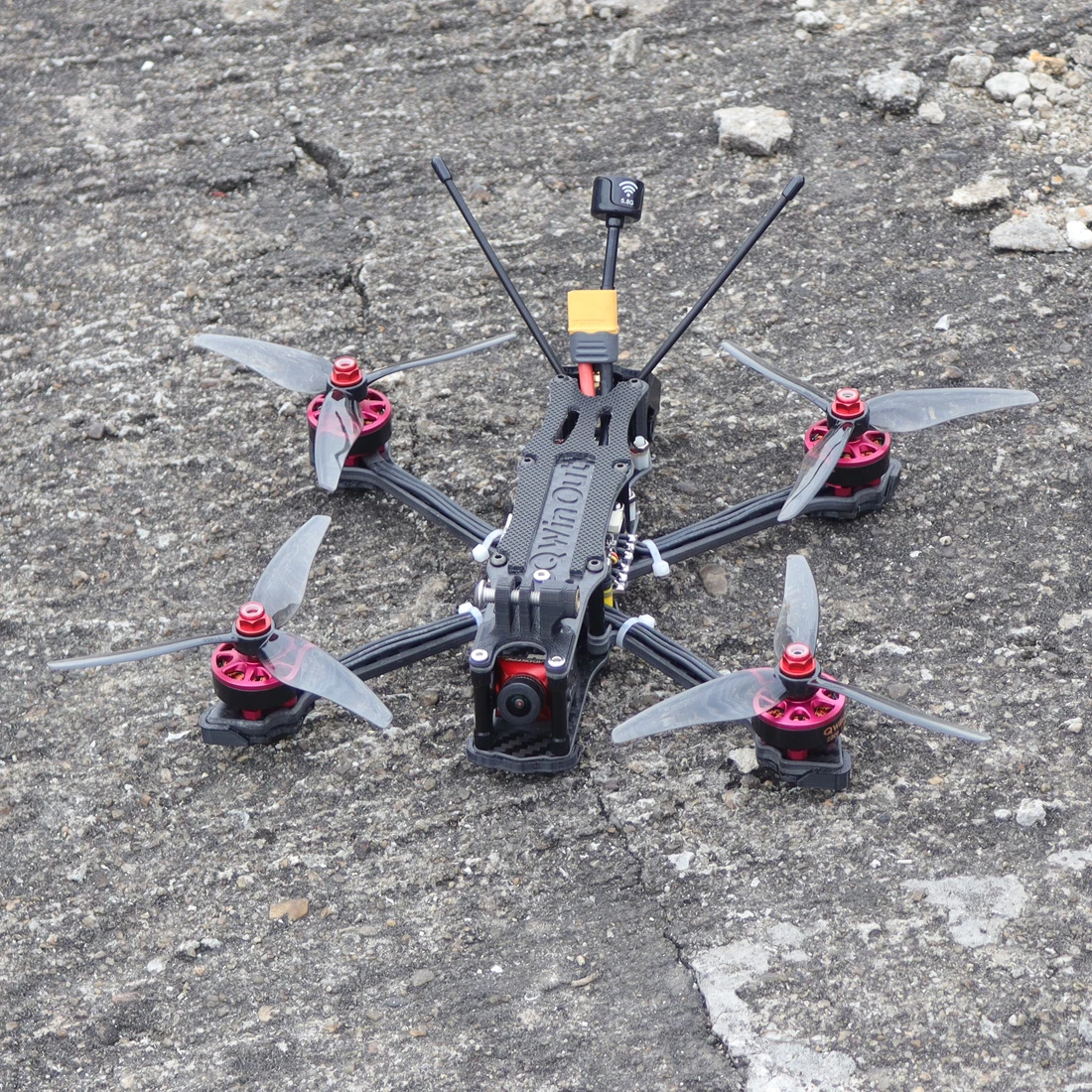 Rtf XY-5 220mm fpv racing drone 4-5s com motor rs2205 2300kv f4 v2 controle de vôo micro câmera 51466 hélice diy quadcopter