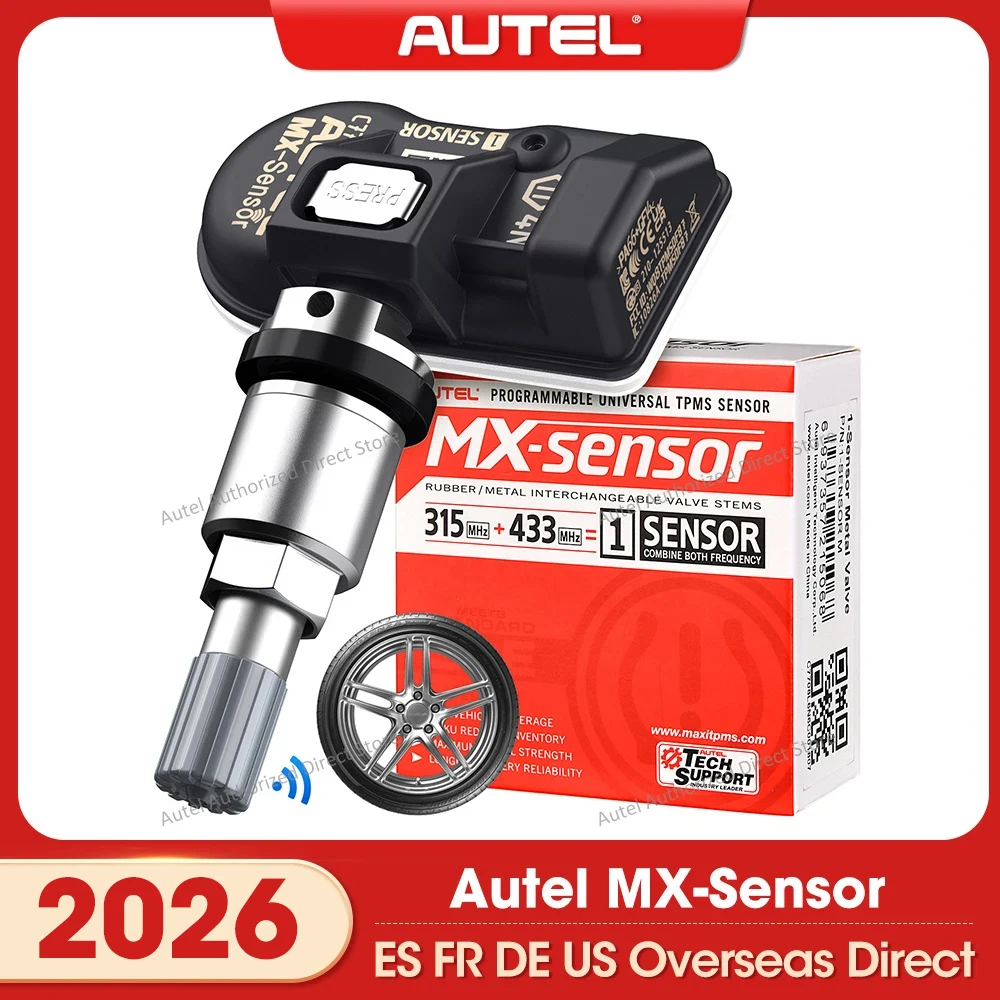 Sensori Autel MX Sensore press-in 2in1 Frequenza 315 MHz + 433 MHz Sensore TPMS sostitutivo pneumatici Funziona con TS501 TS508WF ITS600E