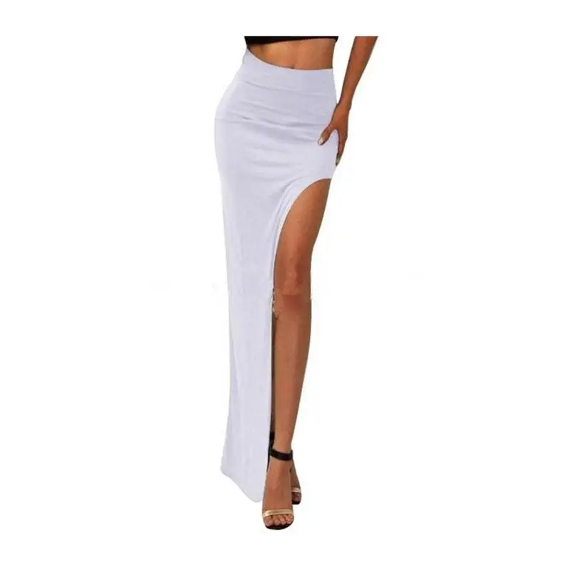 Gonne lunghe a vita alta con spacco laterale aperto Street Sle Faion da donna a vita media Altro materiale 00% gonna ortod