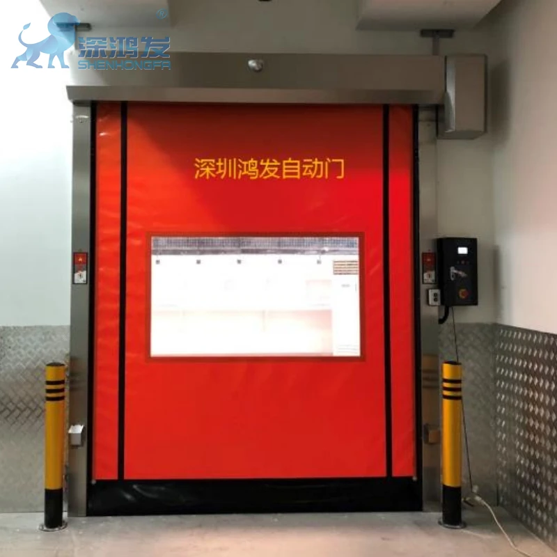 Fast PVC Industrial Doors High Speed Zipper Door Rolling Shutter Automatic Reset Self Repair Recover