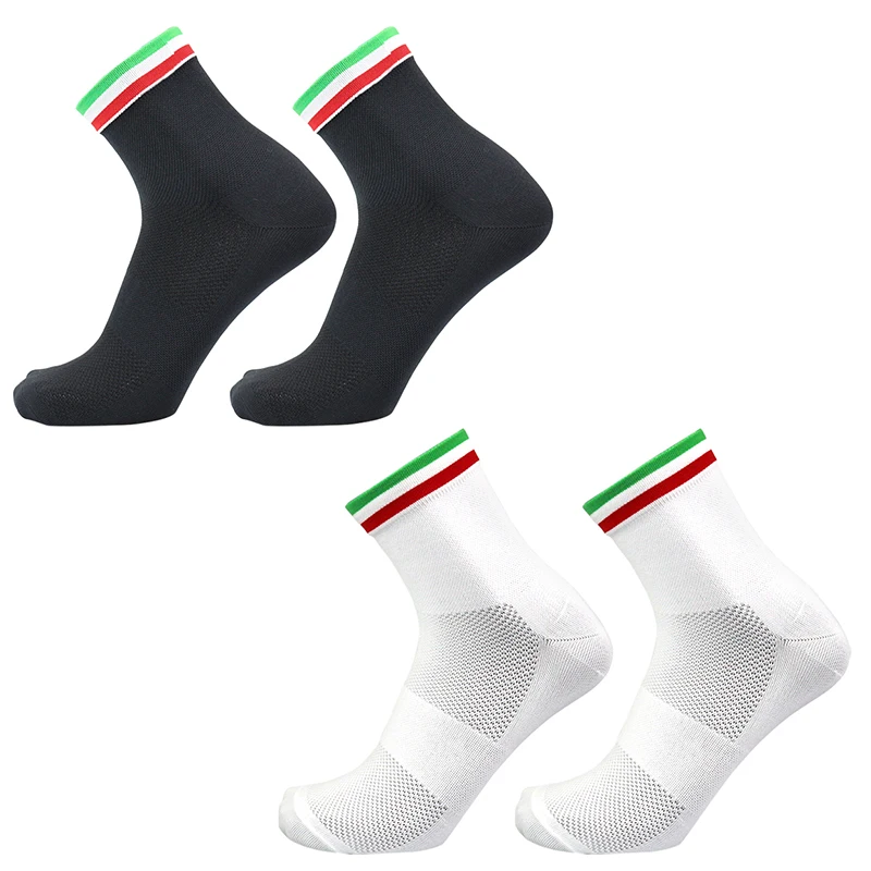 

New professional race cycling socks tri-color sports socks breathable outdoor riding socks for calcetines ciclismo hombre