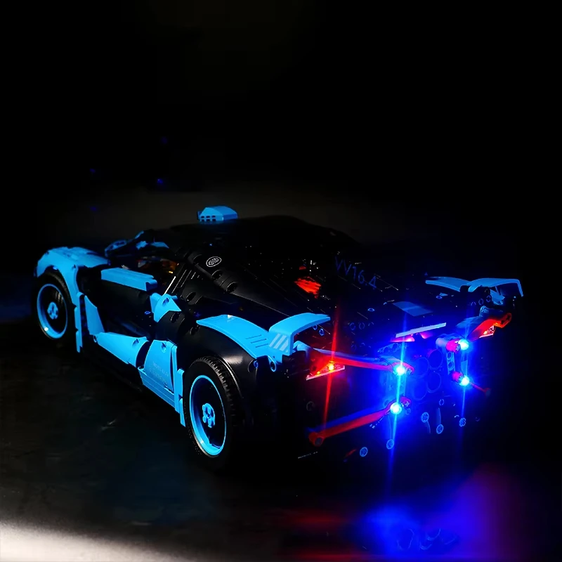 RC DIY LED Light Kit For LEGO 88008 Technical Sports Car Building Block Set（Only LED Light,Without Blocks Model）