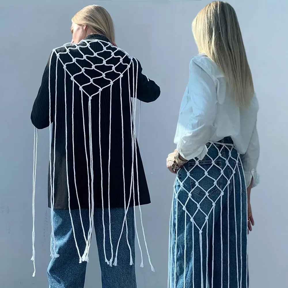 

Bohemian Hollow Net Tassel Scarf Shawl Decorative Tassel Cardigans Shawl Travel Beach Bikini Cover Up Summer Mesh Women's Shawl