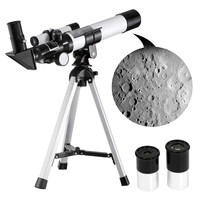 HD 400x40mm Beginner Telescope Students Kids Astronomical Landscape Monocular 2 High Magnification Eyepieces Compass Finderscope