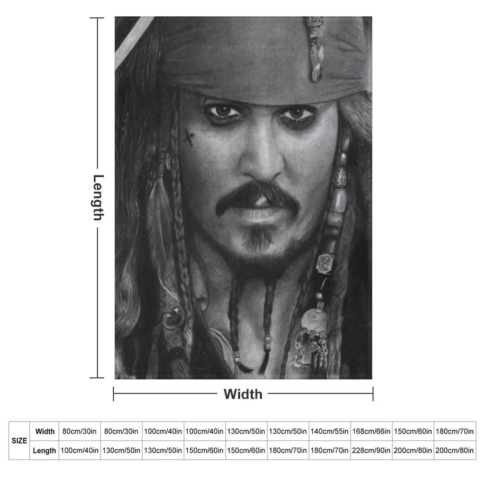 Jack Sparrow Throw Blanket Camping manga For Sofa Thin Blankets