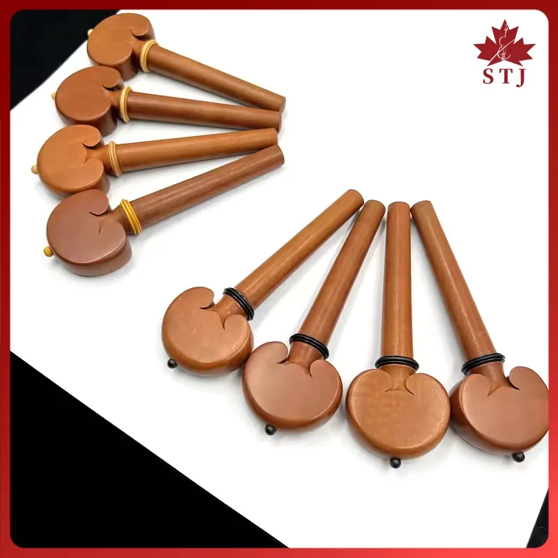 Natural Jujube Wood 4pcs 4/4 User-Friendly Cello Pegs Tuning Peg Cello, Beautiful Cello Parts Accessories Fittings