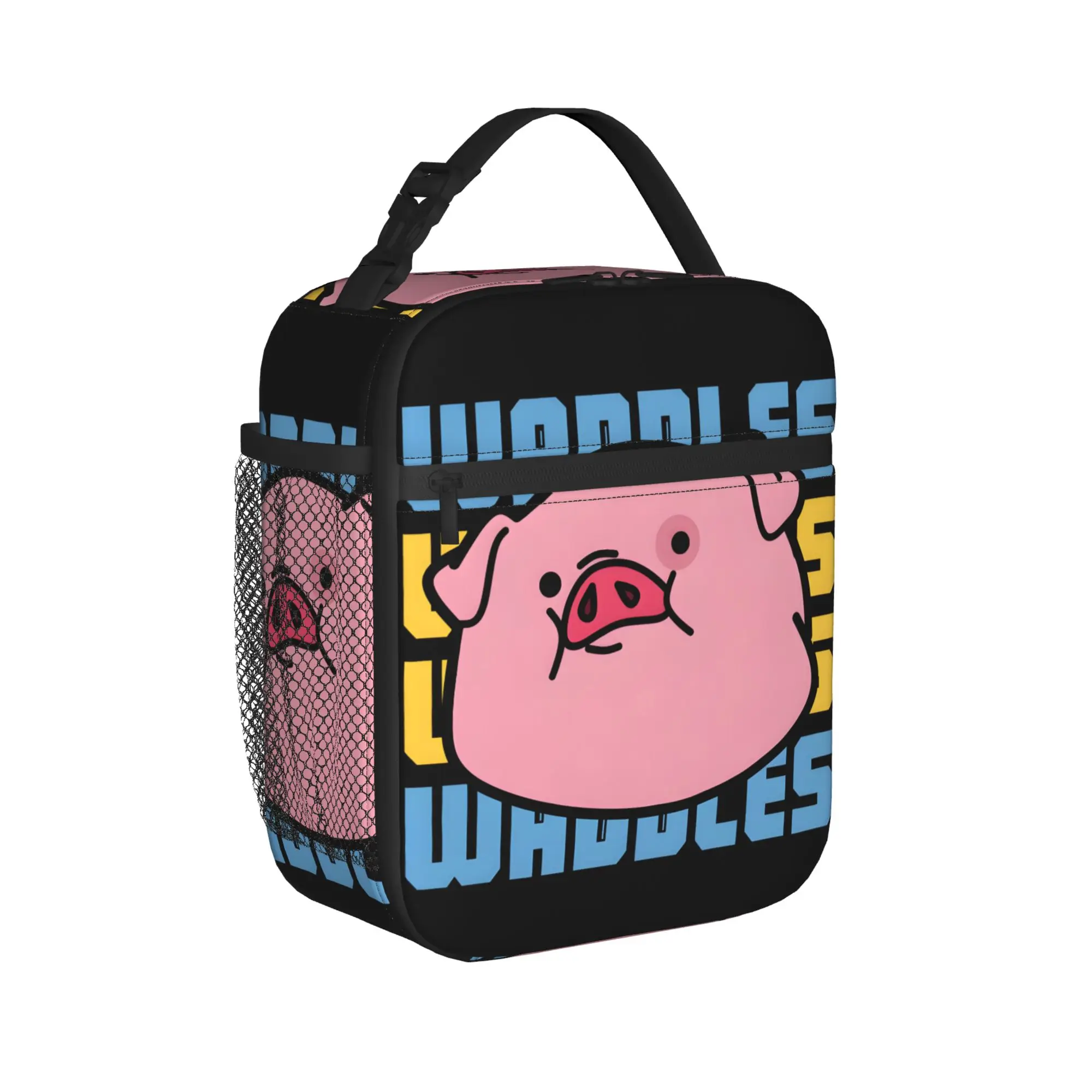 Cute Waddles Lunch Bag G-Gravity Falls Casual Lunch Box Office Portable Zipper Thermal Tote Handbags For Women Oxford Cooler Bag