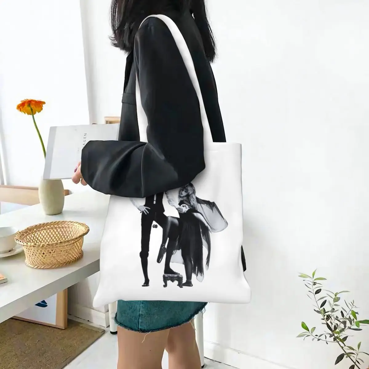 FLEETWOOD MAC Rumors Borse per la spesa Tela pieghevole La borsa a tracolla Borsa da viaggio per ragazze