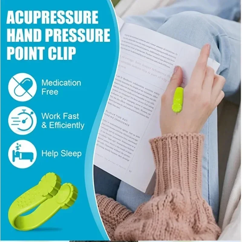 مدلك يد مشترك الإصبع ، مدلك بالابر يمكن ارتداؤه ، تخفيف الصداع ، تخفيف التوتر ، مشبك تدليك آلام الرأس ، مساعدات الصداع النصفي