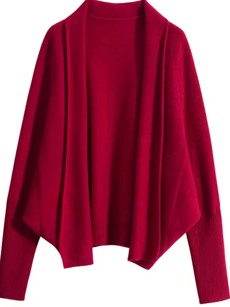 Camisola de malha de cor pura casual aberto cardigan longo sve solto sle faionable outono nova chegada malhas femininas