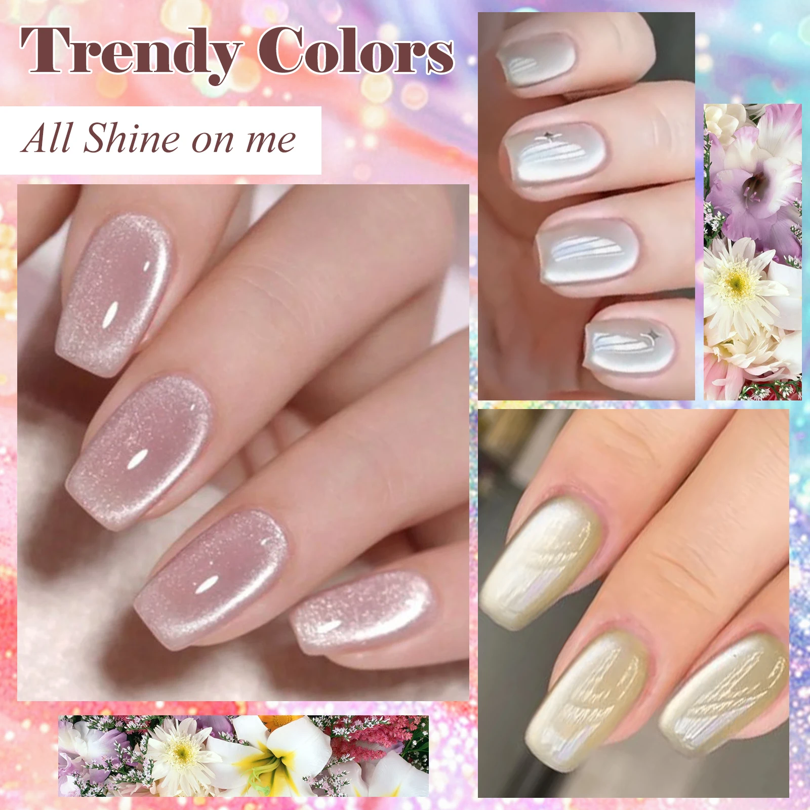 7pc clair de lune gelée magnétique vernis à ongles Gel ensemble paillettes TPO HEMA gratuit Nail Art décorations manucure Vernis Gel Kit UV/LED