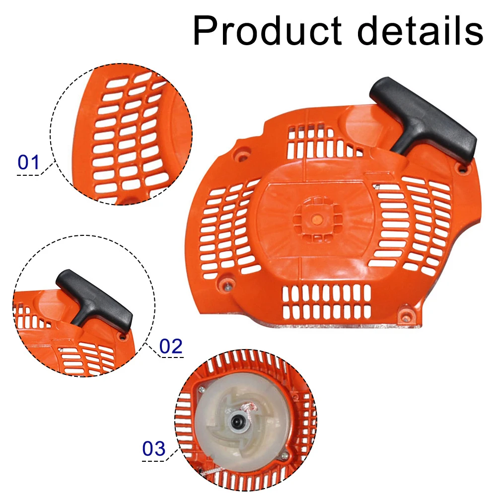 High Performance Recoil Pull Starter Cover for For Hus445/For Hus450 Chainsaws Easy Installation and Compatibility