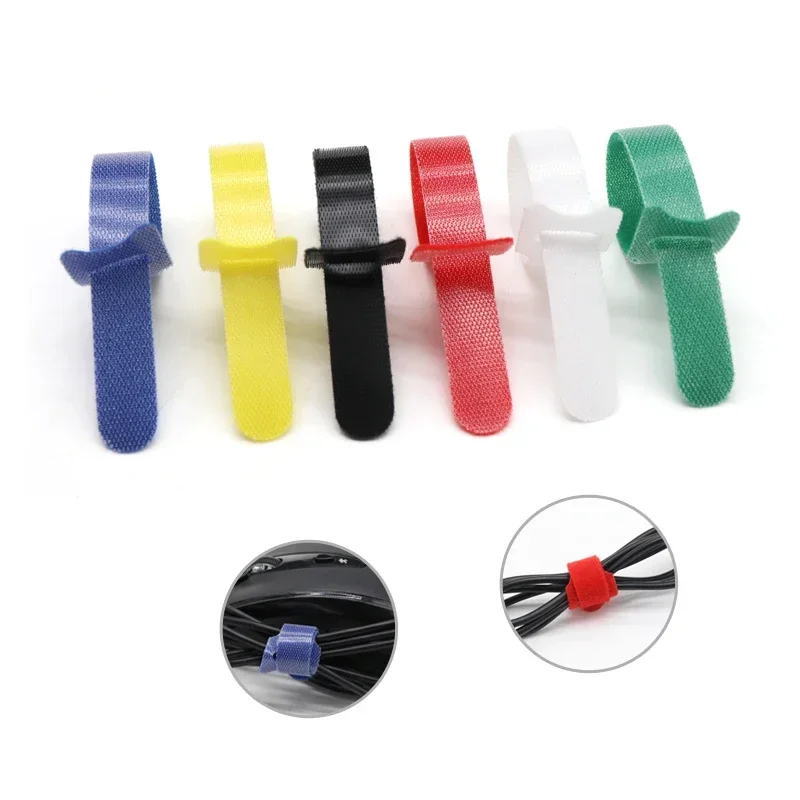 50/100/200pcs Releasable Cable Ties 150~300mm Plastics Fastening Reusable Cable tie Straps Nylon Wrap Zip Bundle Bandage Tie
