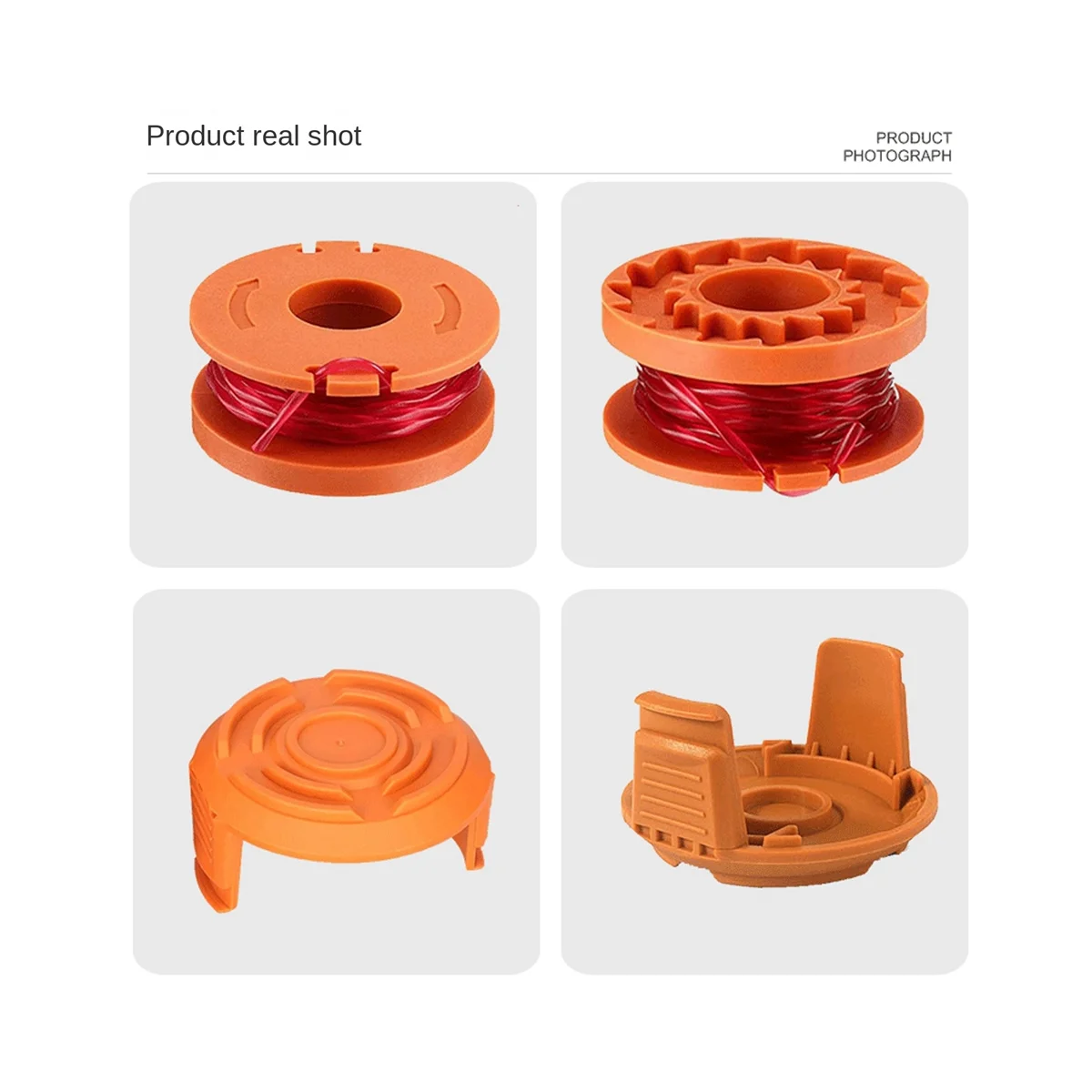 ローイングヘッドカバー,草刈り機リール,w0010およびw6531,6個