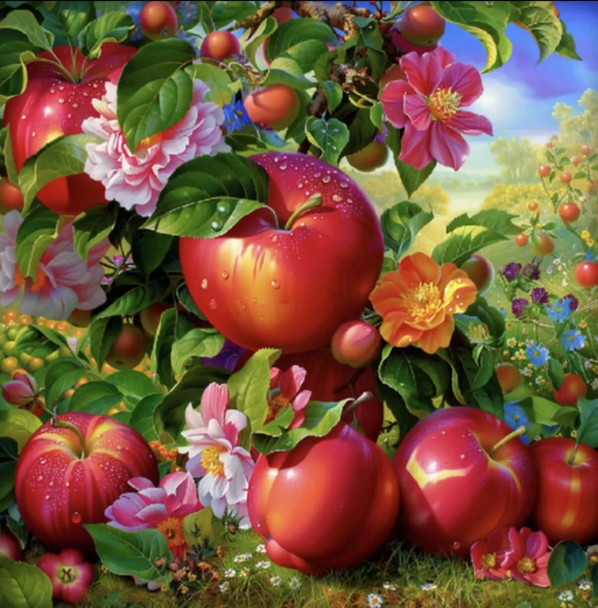 

DIY Printed Kit Cross Stitch 9ct 70x70cm Fruits Embroidery Needlework Sets Home Decor Crafts With Threads Needles