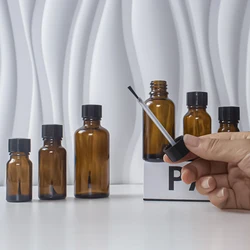 Brush Bottle Filling Bottle DIY Nail Polish Glue Bottle With Brush Cap Glass Bottle 5ml-50ml Container