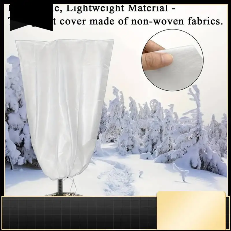

Winter Plant Cover - Frost Protection Tree Bag With Drawstring & Zipper, Non-Woven Fabric-N37R