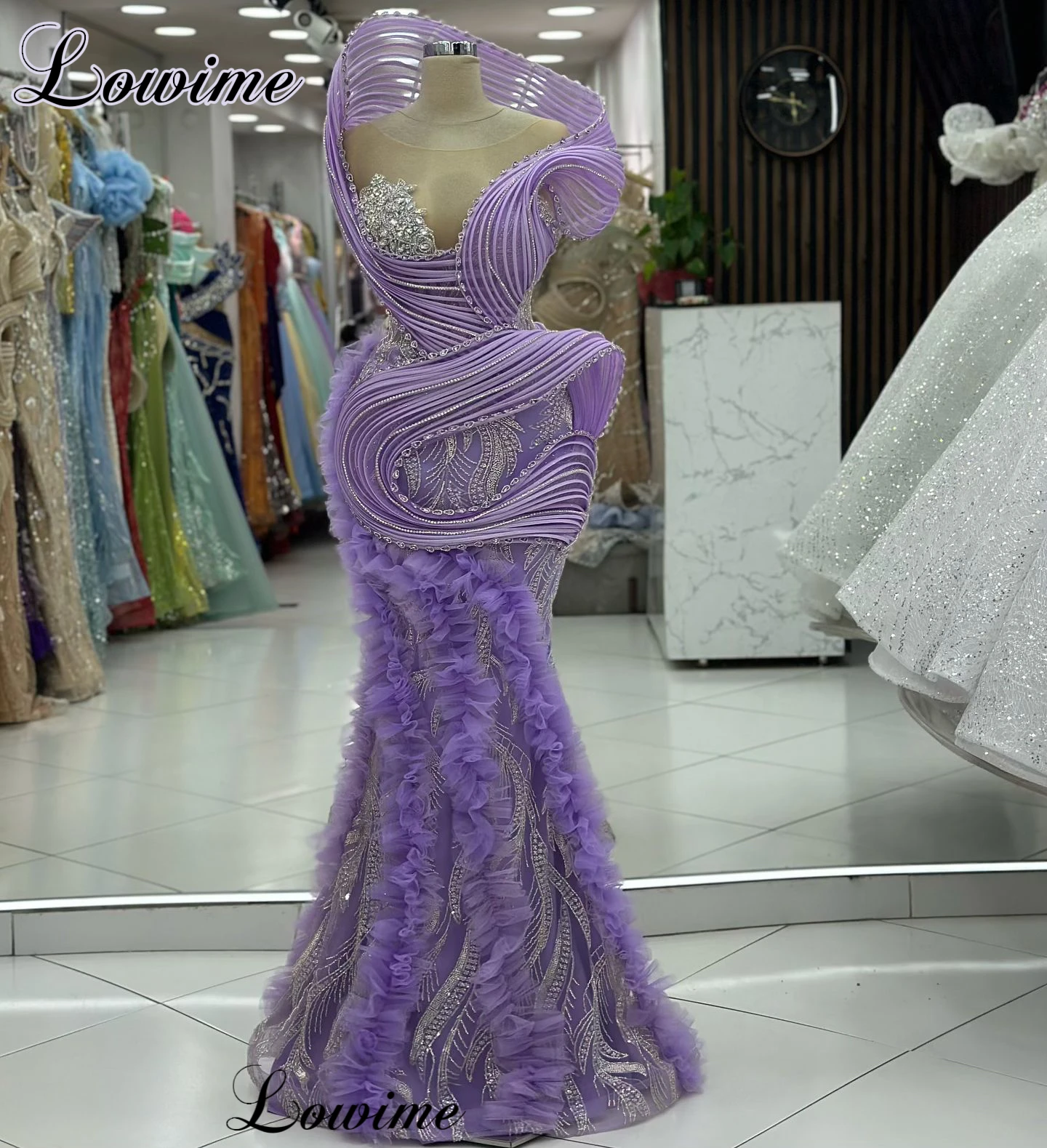 2025 New Special Purple Cocktail Dresses Mermaid Designer Celebrity Dresses With Crystals Vestidos De Cóctel Photography Dresses