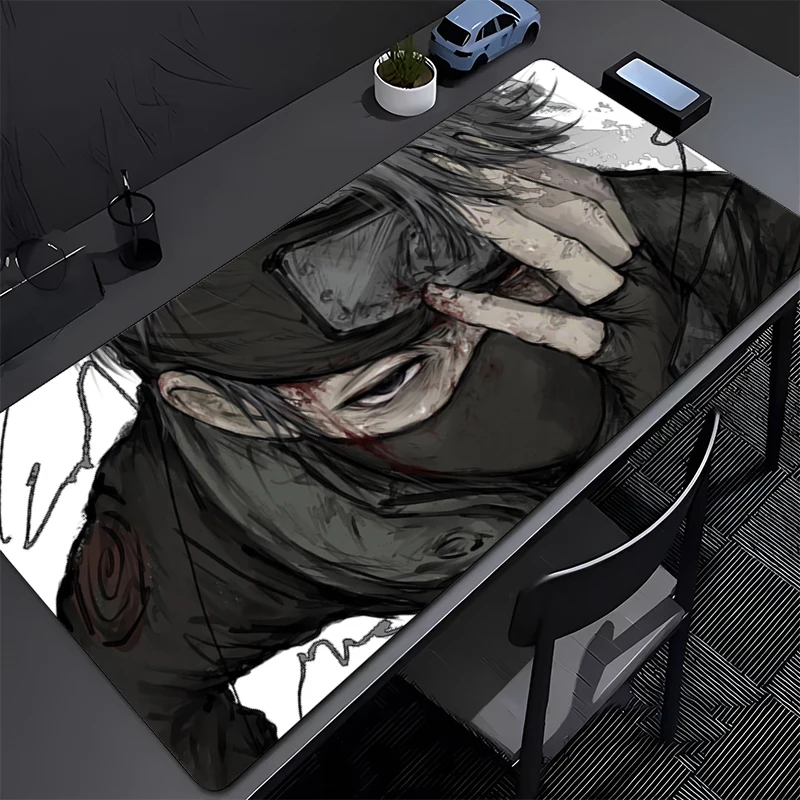Mouse pad grande naruto hatake kakashi gamer teclado almofadas protetor de mesa de jogos laptops mousepad deskmat pc tapete mousepad