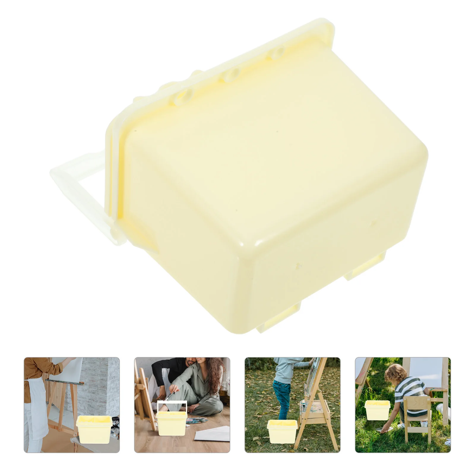 

Detachable Brush Washing Bucket Set Portable Plastic Art Supplies Tool For Painting Classroom Home Use Painting Brush