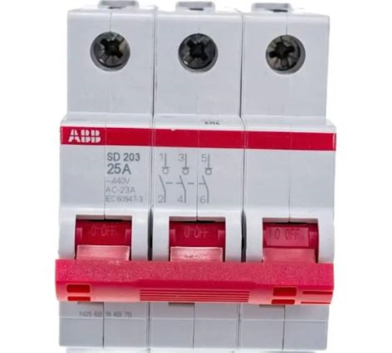 4 pcs SD203/25 10137294 2CDD283101R0025 Switch  Disconnector - 3P, 25A