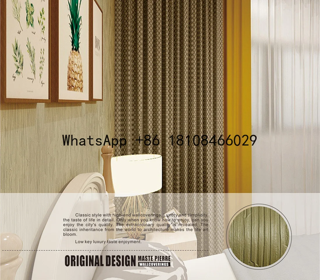 

New Modern Minimalist Wallpaper Non-woven Wallpaper Wholesale Living Room TV Wall Paper