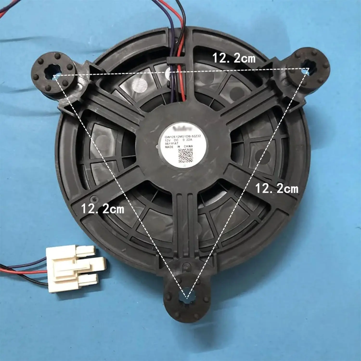 GW12E12MS1CB-52Z32 GW12E12MS1DB-52Z32 Refrigerator Fan Motor 12V DC 0.22A for Haier Freezer Cooling Fan DC12V Accessories 3Line