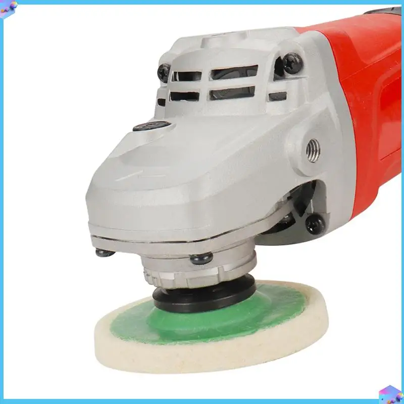 

A43T 5Pcs High-Gloss Wool Polishing Wheel Disc Arbor, White Buffing Wheel For Angle Grinder