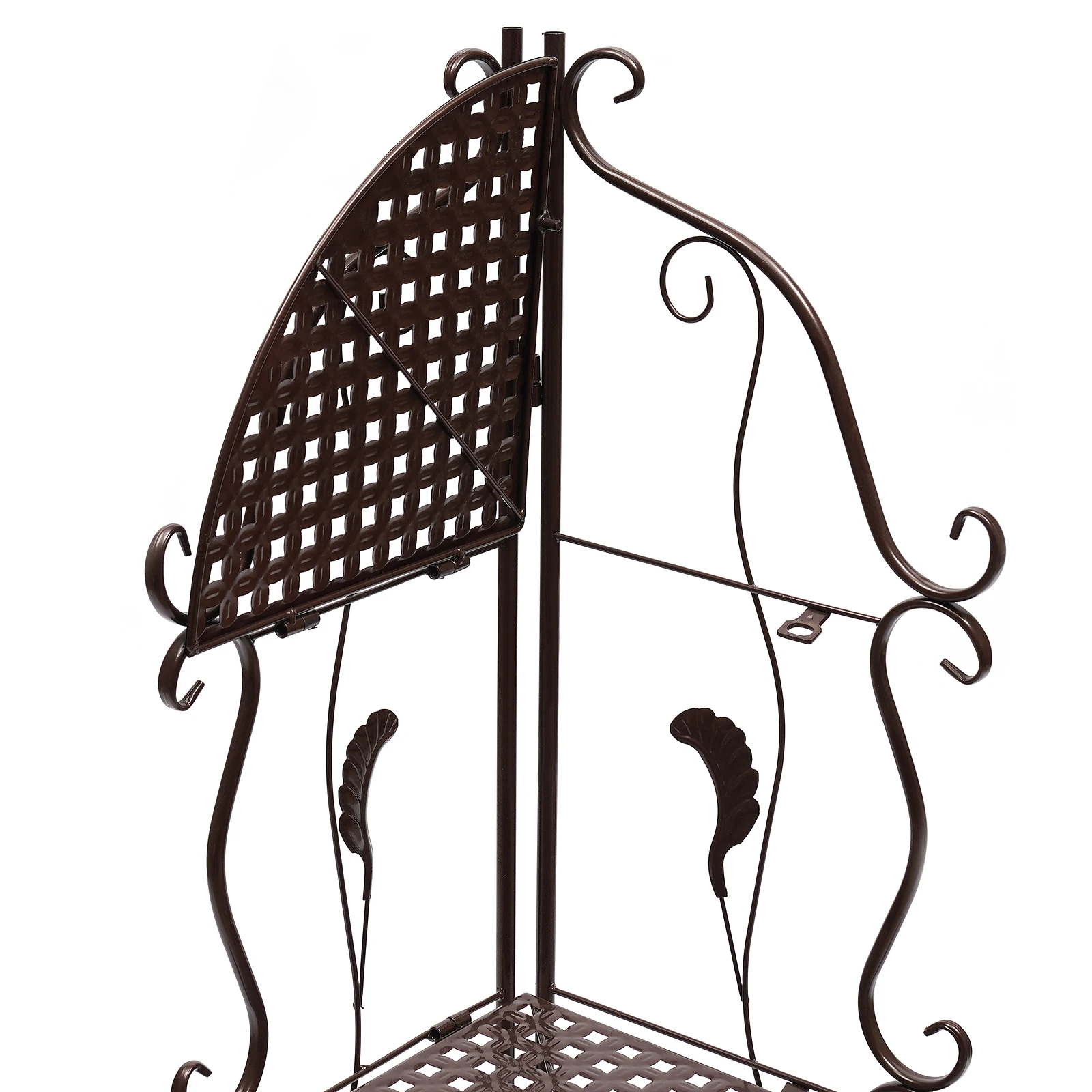 4 Tier Bronze Foldable Corner Shelf Floor Stand Storage Rack Organizer Retro Design  Folding Flower Stand New