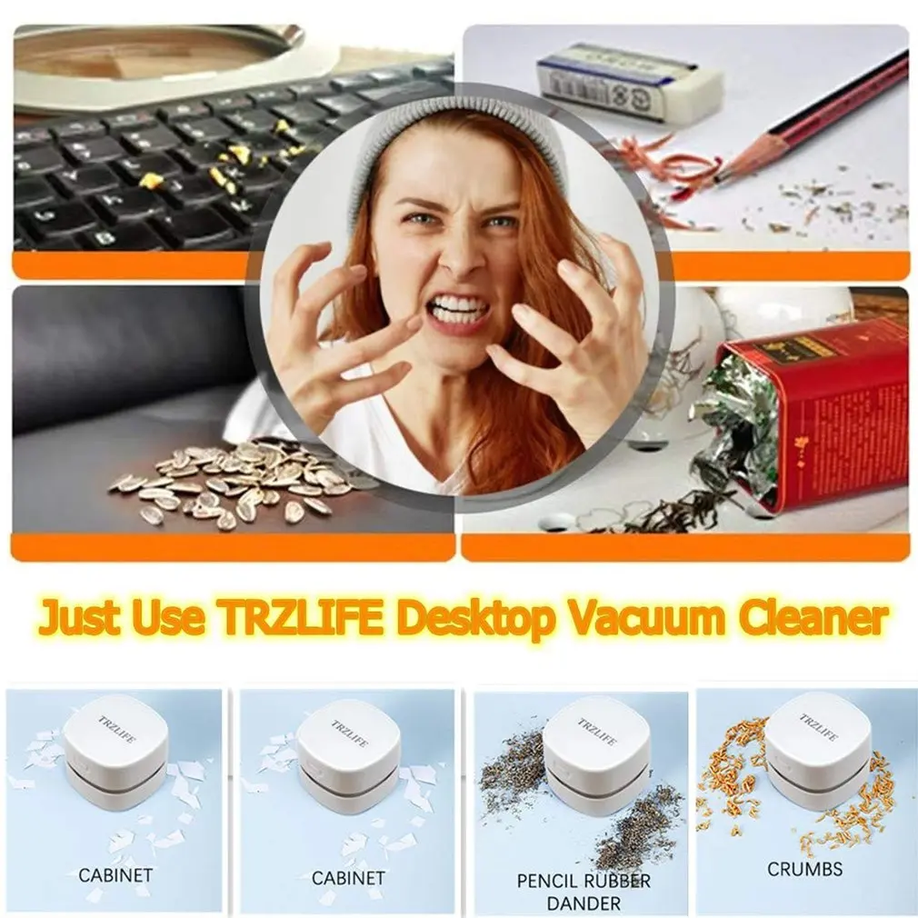 Desk Vacuum Cleaner Mini Vacuum For Desk High Suction Material Strong And Durable Table Dust Catcher Suck Up Crumbs Dirt