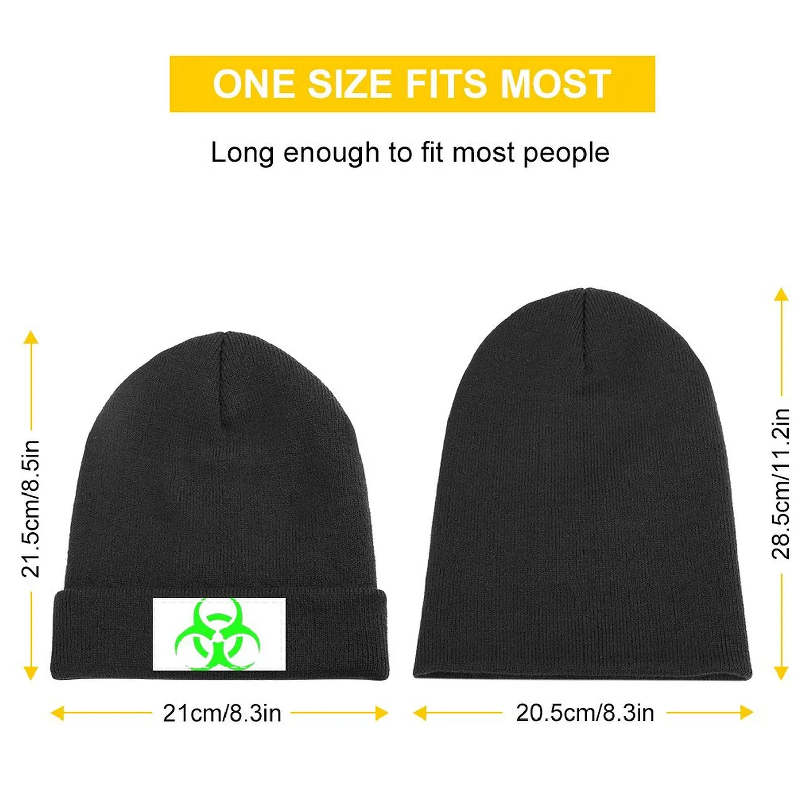 Biohazard Green Knitted Cap Military Tactical Cap Hood Luxury Man Hat birthday For Girls Men's