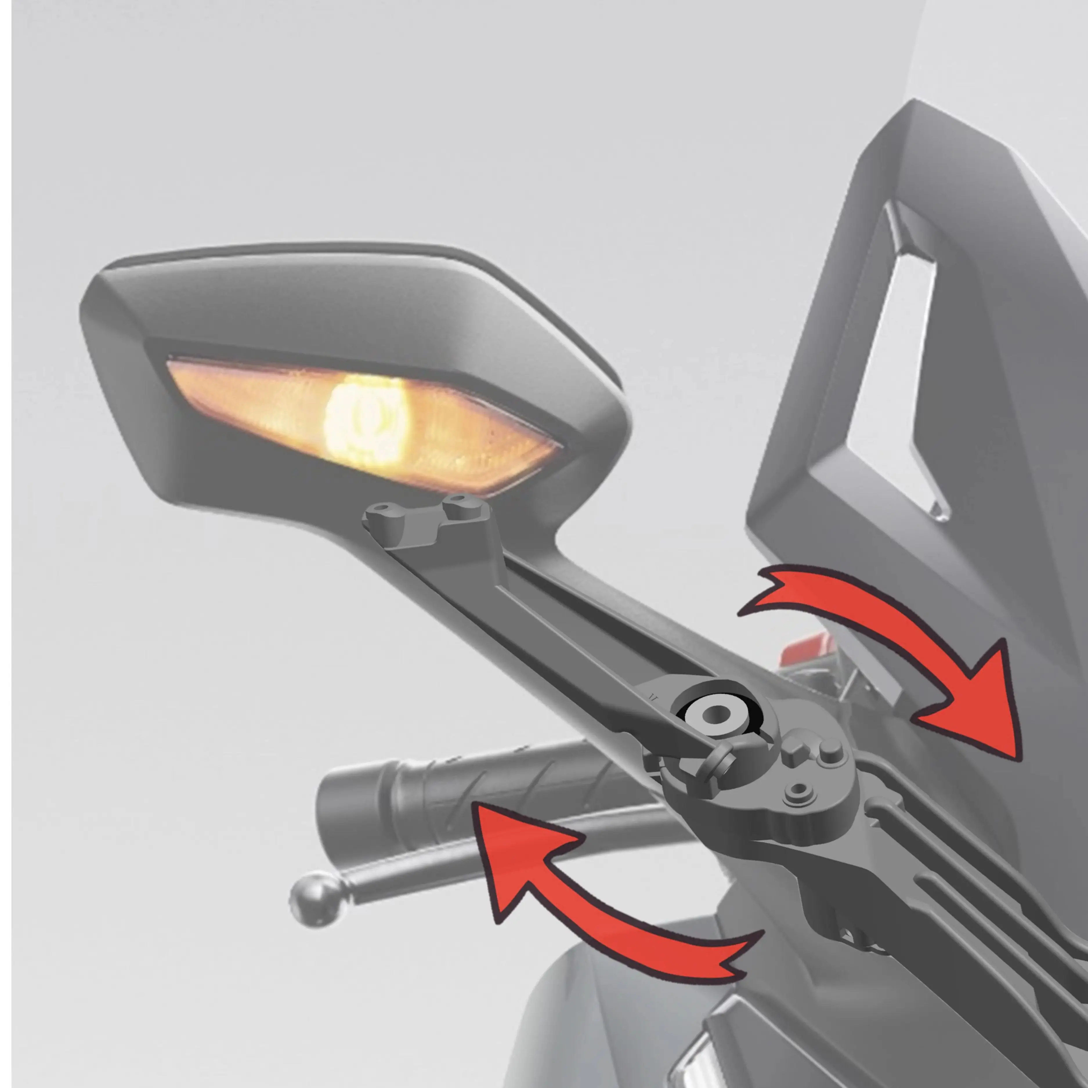 FOR HONDA FORZA350 Electric Folding Mirror Kit: Compatible with FORZA300, FORZA250, and FORZA125 Models 2018-2024