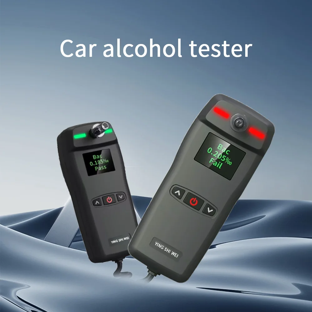 2024 Car alcohol tester connected to the car start program stop starting when alcohol content exceeds standard alcohol tester