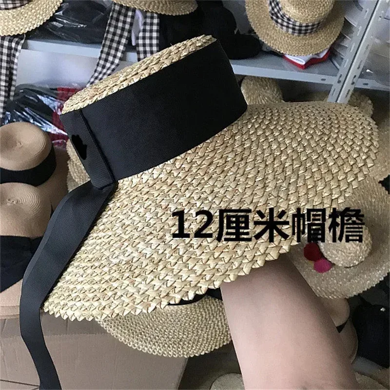 Summer Wholesale Holiday Daily Shopping Pineapple Pattern Fancy Weave Lady Sun Cap Women Leisure Hat
